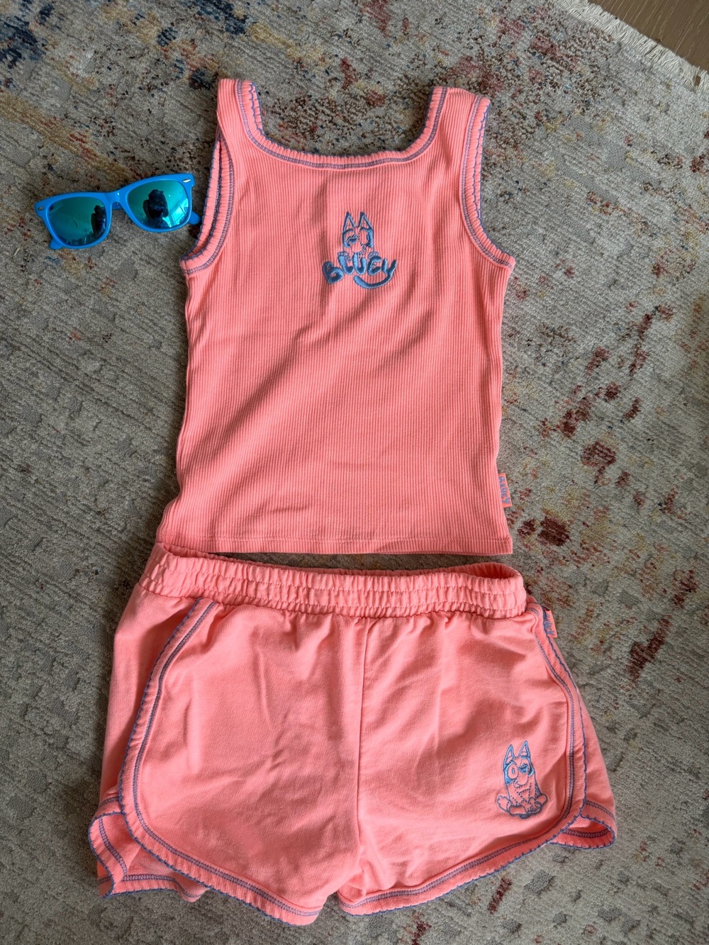 Bluey Girls Tank and Shorts Set, size M 7/8